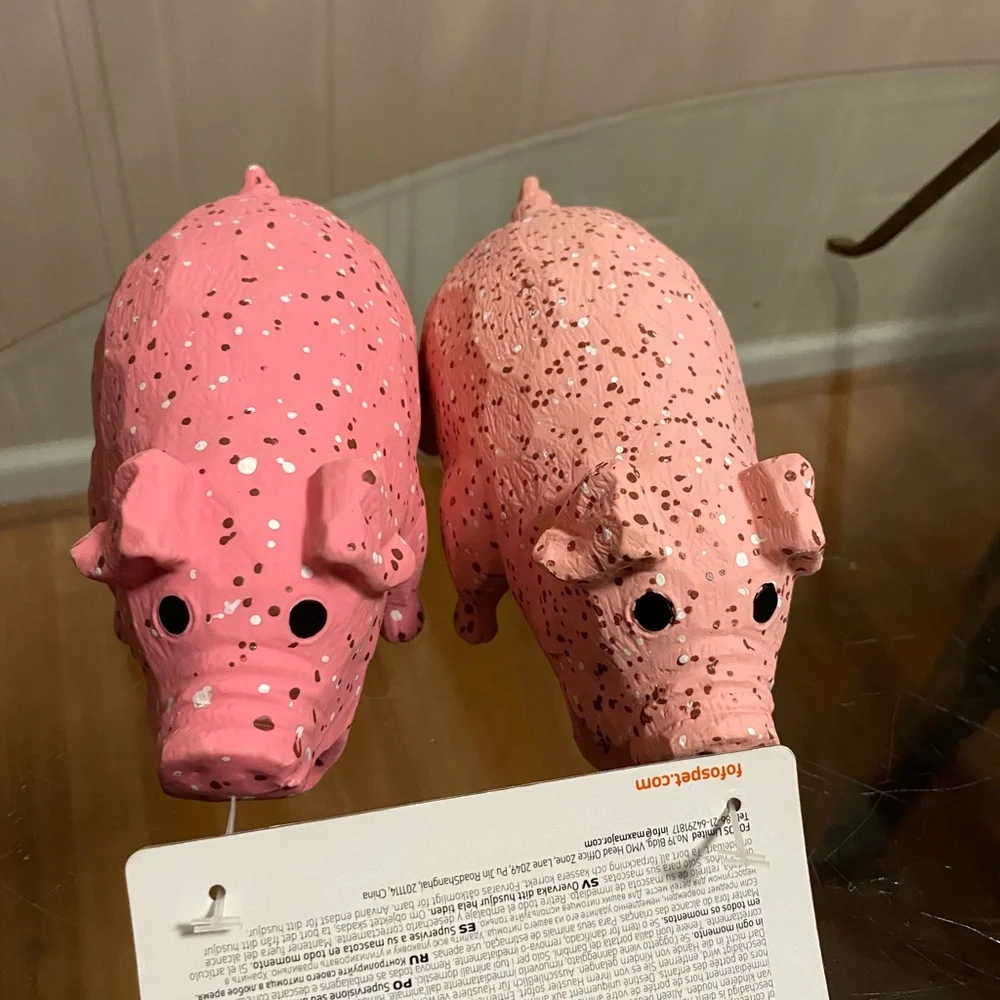 Pigs Dog Toy Durable Latex Dog Toys with Squeaker Grunting Interactive Dog Toy
